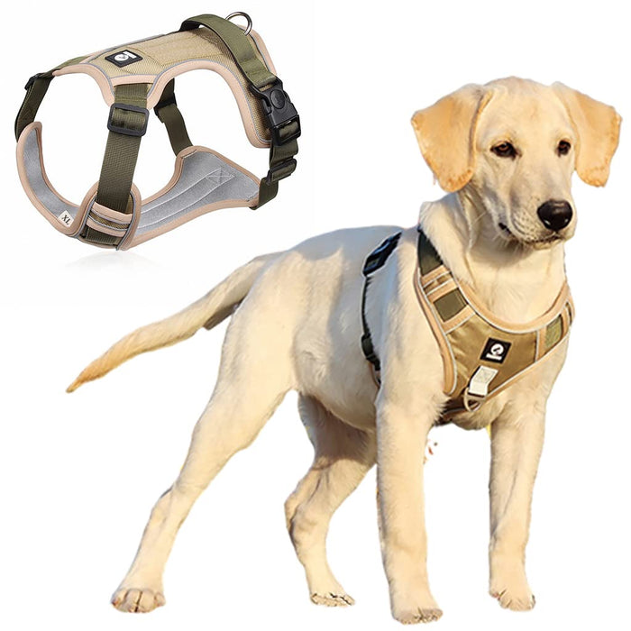 Dog Harness, No-Pull Pet Harness with Safety Reflective Strip, Control Handle, Oxford Cloth Vest (Red, XL, 22.5-45kg) image