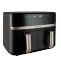 Dual Air Fryer 9L 2800W Dual Basket Touch Control Black