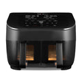 Dual Basket Air Fryer 7.6L 1700W 8 Functions Black
