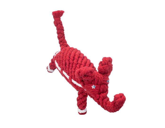 Elephant Red 10" Rope Dog Toy