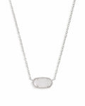 Elisa Short Pendant Necklace, Iridescent Drusy