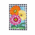 Evergreen- Gerbera Daisy trio house flag