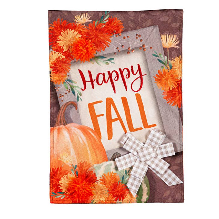 Evergreen- Happy Fall Frame Garden Flag