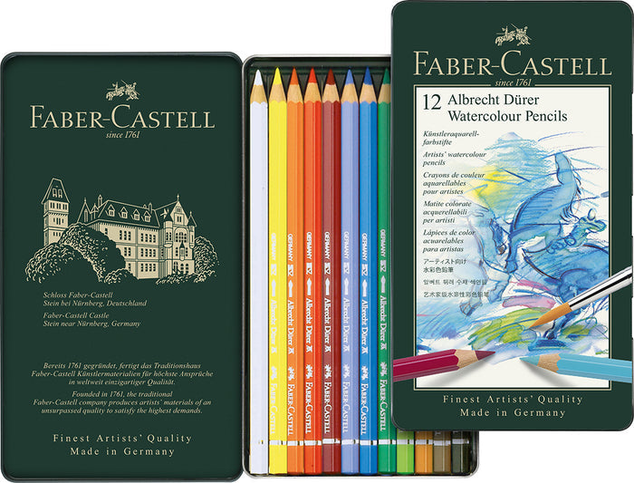 Secure storage tin makes them ideal for artists on the go.