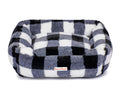 Faux Mink Dog Bed – Black & White