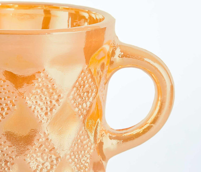vintage Fire King Lustre Pineapple Mugs - lollygag