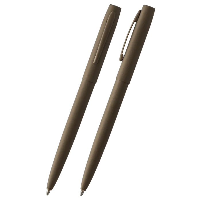 iamge of FLAT DARK EARTH CERAKOTE® CAP-O-MATIC SPACE PEN- front and side views