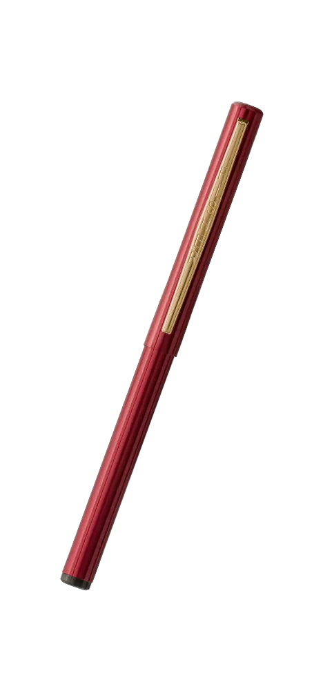 image of Fisher Stowaway Ballpoint- Red with Clip