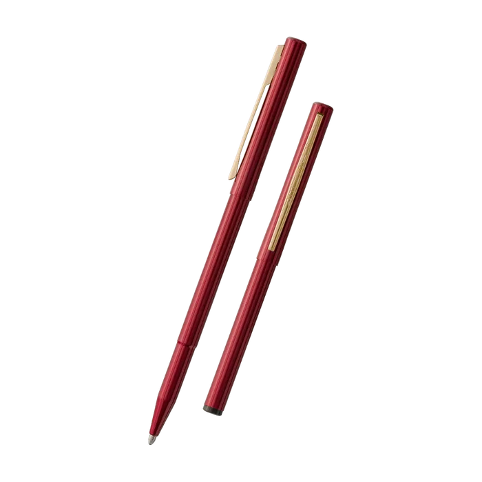 image of Fisher Stowaway Ballpoint- Red with Clip