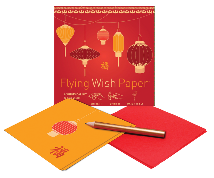 Let your wishes fly away with Flying Wish Paper Good Fortune kit.