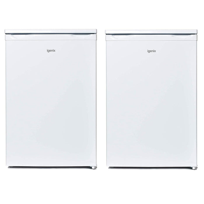 Freestanding Under Counter Fridge Freezer Set 136L 91L 55cm Inox