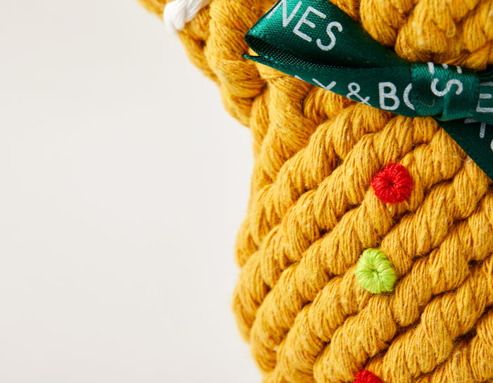 Gingerbread Rope Dog Toy
