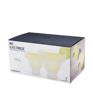Glass Freeze Cooling Margarita Glasses