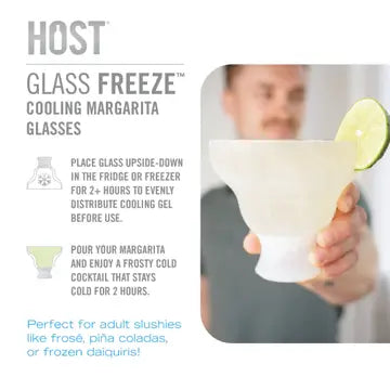 Glass Freeze Cooling Margarita Glasses