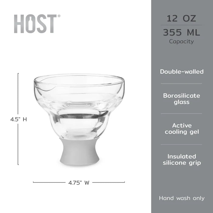 Glass Freeze Cooling Margarita Glasses