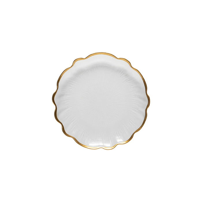 Glass Rimmed Salad/Dessert Plate