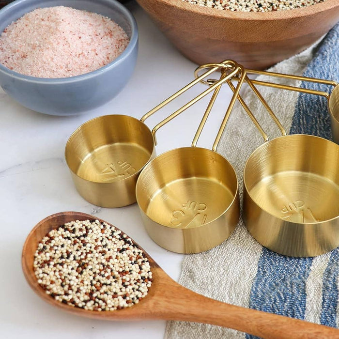Gold Color Stainless Steel Measuring Cups