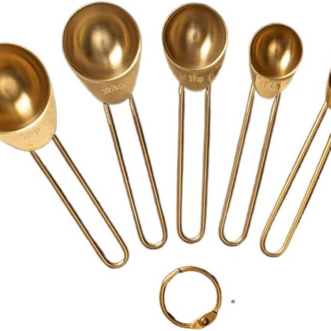 Gold Colored Stainless Steel Measuring Spoons