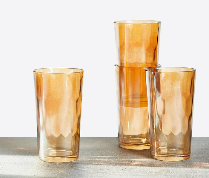 vintage gold Pitcher and Glasses set