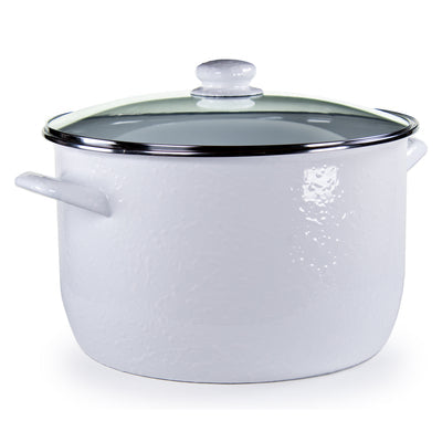 Golden Rabbit | White Solid 18 Qt. Stock Pot