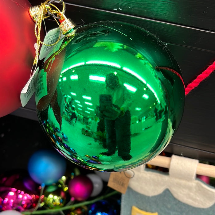 Green Ball Ornament 6"