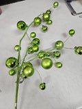 Green Ball Ornament Spray 31"