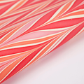 Handmade Indian Cotton Paper- Marbled Candy Stripes red, pink, coral, white- detail