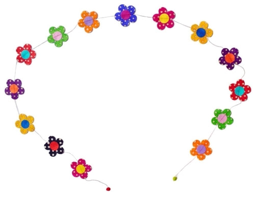 The colorful Handmade Lokta Paper Flower Garland is an easy way to add decoration to your space.