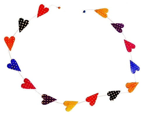 Handmade Lokta Paper Garland- Heart made in Nepal by a women's cooperative.