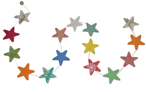 The Handmade Lokta Paper Star Garland is sure to brighten any room.