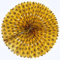 Handmade Lokta Paper Rosette- Yellow with Bees- 16 Inch
