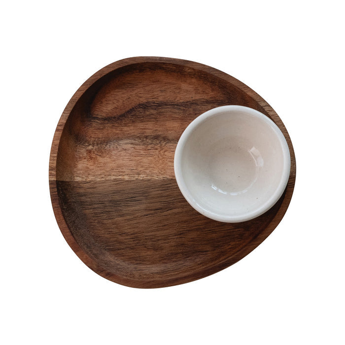Hazel Mazel | Serving Tray with Fluted Bowl