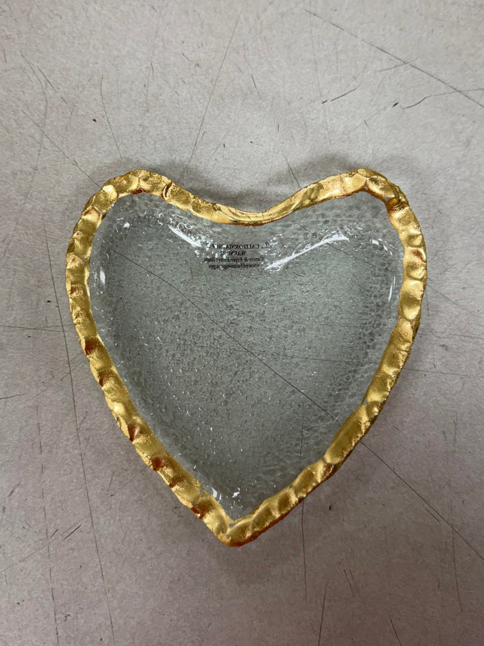 Heart Glass Trinket Dish