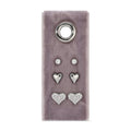 Heart Velvet Stud Gift Set, Assorted Metals