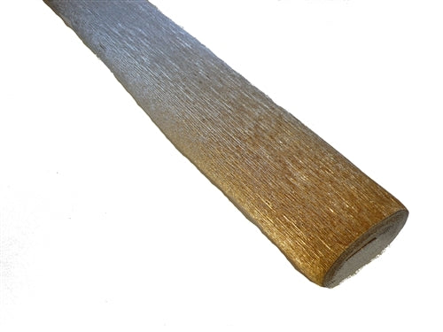 Heavyweight Crepe Paper- Metallic Nuanced Silver and Gold