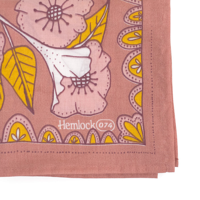 All Hemlock bandanas are printed from hand-drawn original patterns.