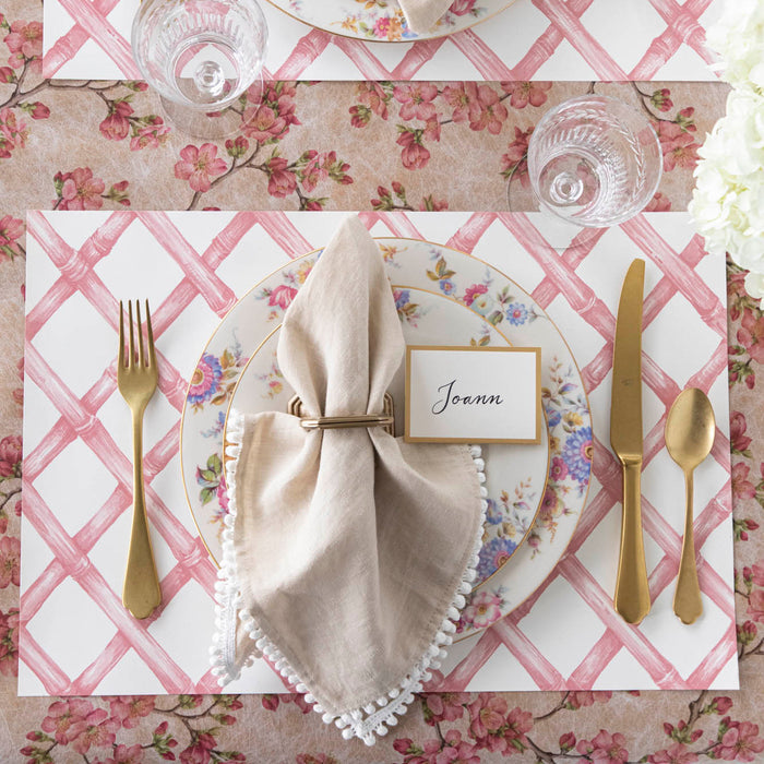 Hester & Cook | Pink Cherry Blossom Runner, 30" x 18'