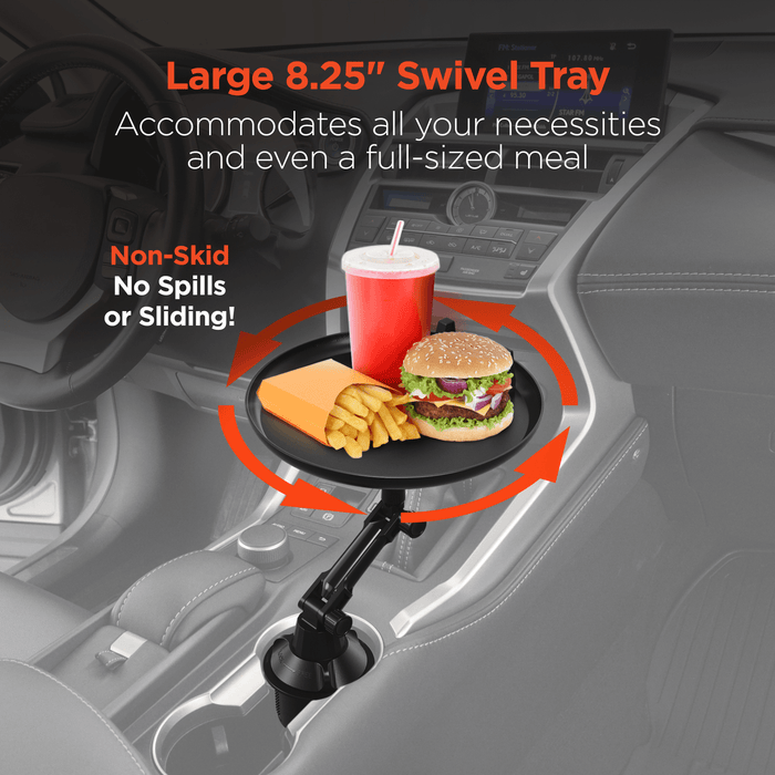 HyperGear Car Caddy Cup Holder Swivel Tray Expandable w Phone Mount