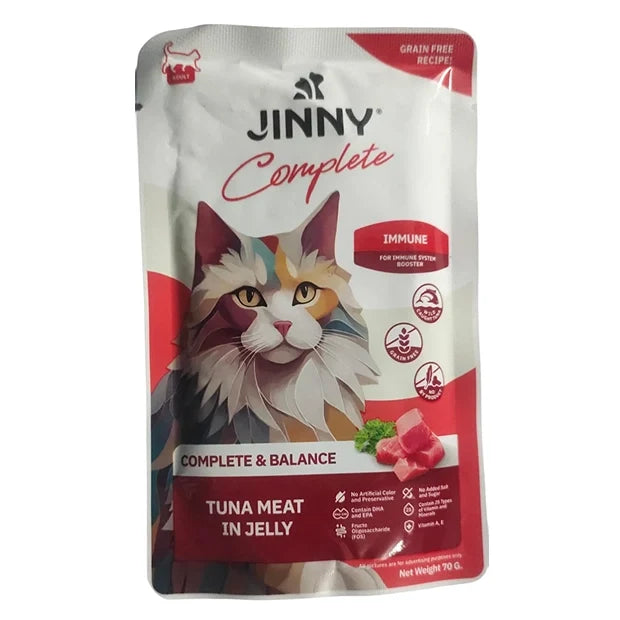 Jinny Immune Grain Free Tuna Meat In Jelly Adult Cat Pouch