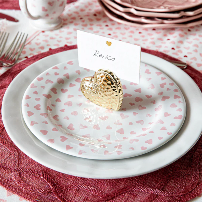 Juliska | Love You More Dessert/Salad Plate Set of 4, Pink