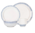 Juliska | Sitio Stripe 4pc Place Setting with Mug, Delft Blue