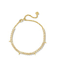 Kendra Scott| Jacqueline Tennis Bracelet| Gold, White Crystal