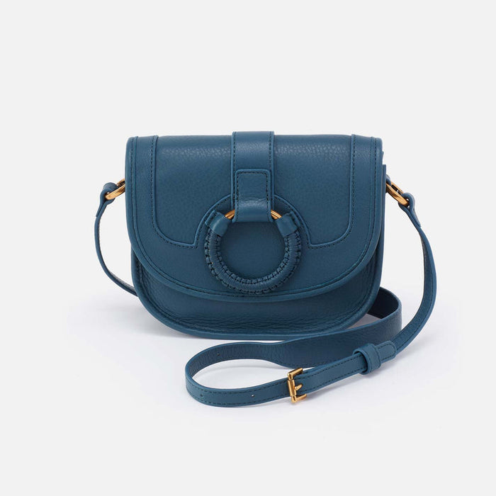Kiva Small Crossbody, Pebbled Leather, Peacock Feather