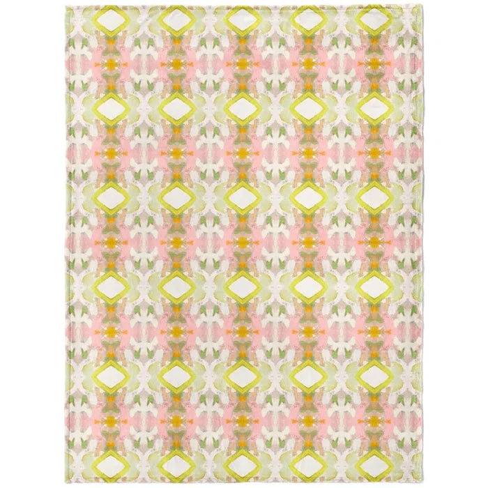 Laura Park | White Lotus Fleece Blanket