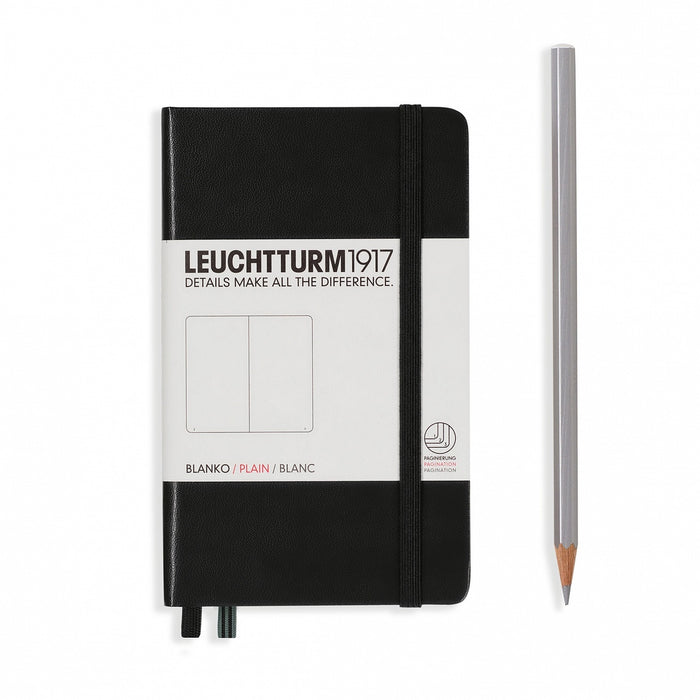 Leuchtturm1917 PLAIN A6 Pocket Size Notebook- Black