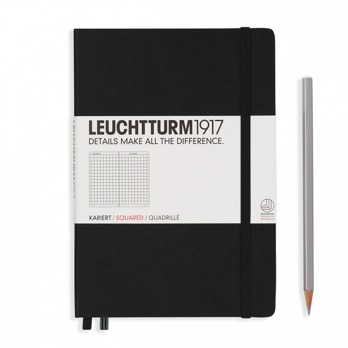Leuchtturm1917 Squared A5 Size Notebook- Black