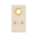 Light Blue Petite Triple Cluster Studs on Velvet Tag