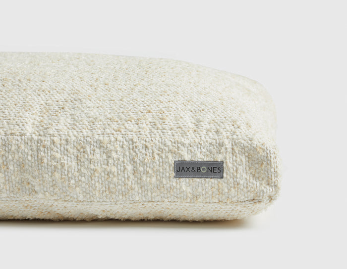 Lolly White Rectangular Dog Pillow Bed