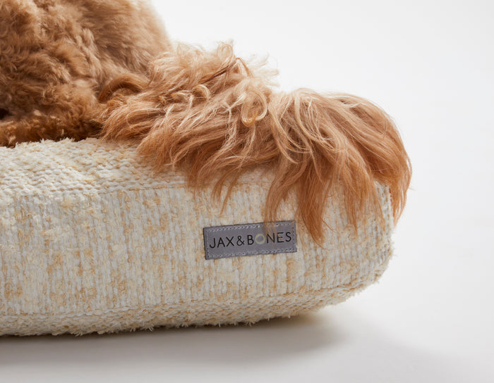 Lolly White Rectangular Dog Pillow Bed