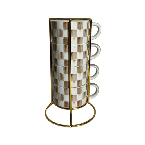 MacKenzie Childs | Cappuccino Cup Tower, Assorted Styles